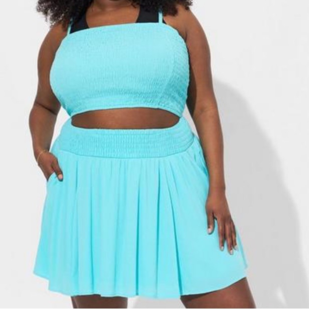 Torrid swim coverup Washable Gauze Smocked Waist Beach Skirt and cami